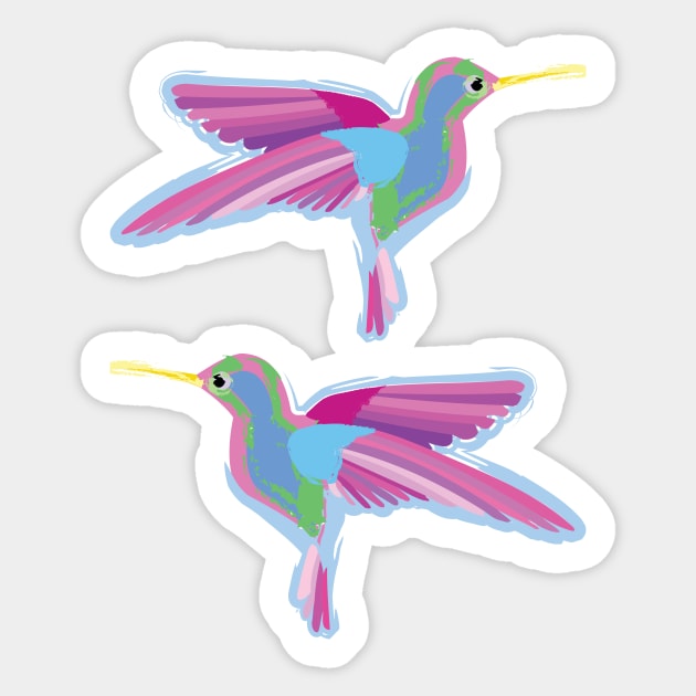 Hummingbird Sticker by evisionarts